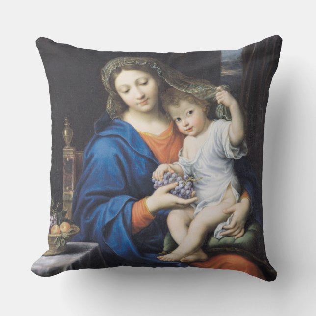 De maagd van de druiven, 1640-50 kussen (Voorkant)