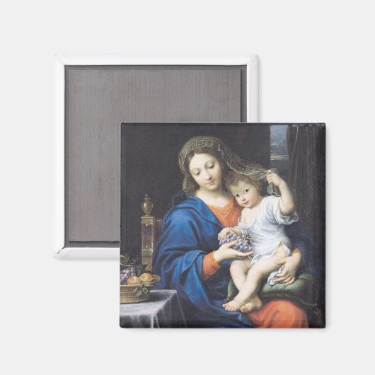 De maagd van de druiven, 1640-50 magneet (Voorkant / Achterkant)