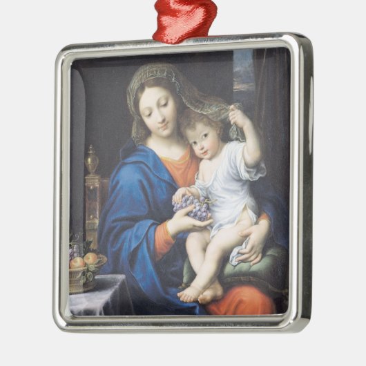 De maagd van de druiven, 1640-50 metalen ornament (Links)