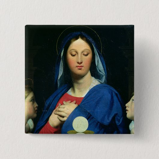 De Maagd van de Gastheer, 1866 Vierkante Button 5,1 Cm (Voorkant)