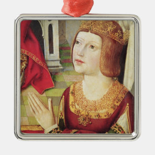 De Maagd van de Katholieke Koningen 2 Metalen Ornament