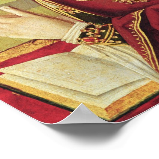 De Maagd van de katholieke Koningen Poster (Hoek)