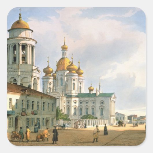 De Maagd van de kerk van Vladimir Vierkante Sticker (Voorkant)
