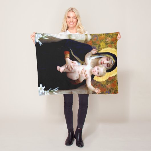 De Maagd van de lelie, Bouguereau Fleece Deken (In situ)