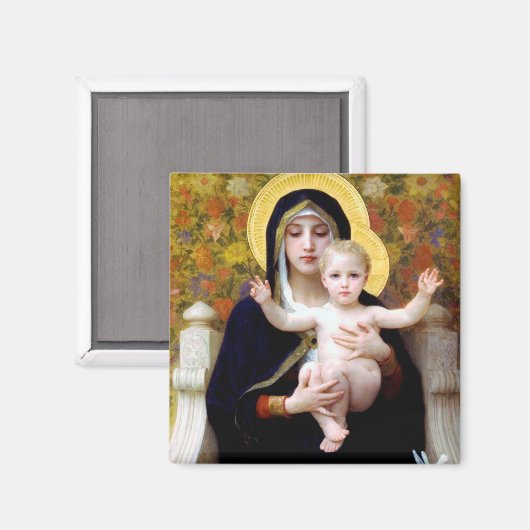 De Maagd van de lelie, Bouguereau Magneet (Voorkant / Achterkant)