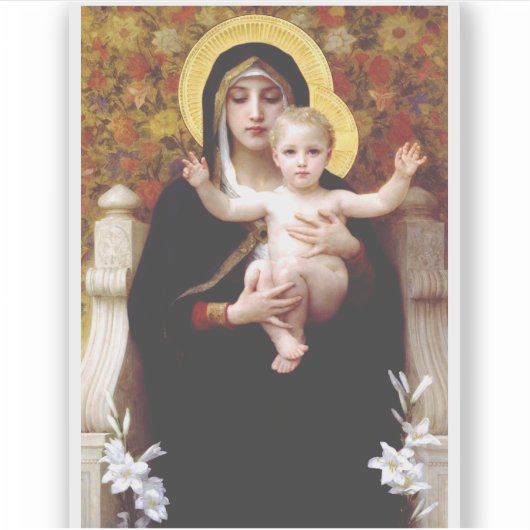 De Maagd van de Lelies Sticker (Voorkant)