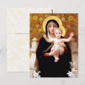 De maagd van de Lilies (La Vierge au Lys) Briefkaart (Voorkant / Achterkant)