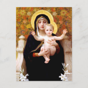 De maagd van de Lilies (La Vierge au Lys) Briefkaart