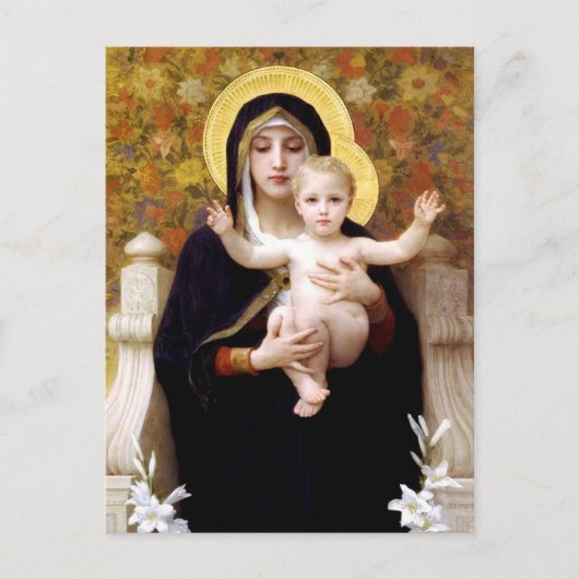 De maagd van de Lilies (La Vierge au Lys) Briefkaart (Voorkant)