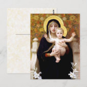 De maagd van de Lilies (La Vierge au Lys) Briefkaart (Voorkant / Achterkant)