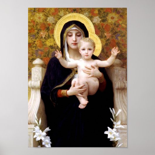 De maagd van de Lilies (La Vierge au Lys) Poster (Voorkant)