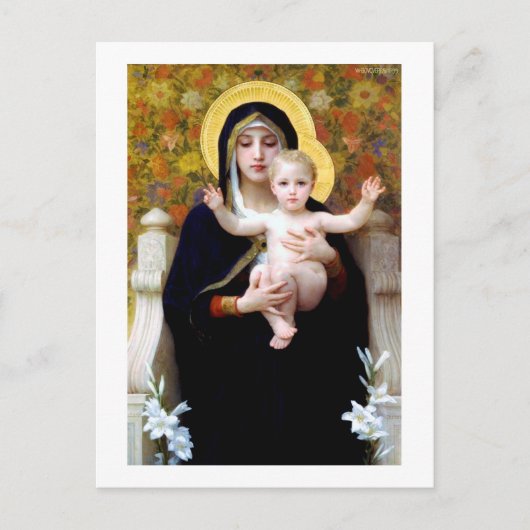 De Maagd van de Lily, Bouguereau Briefkaart (Voorkant)
