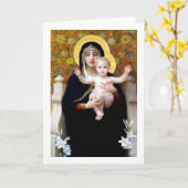 De Maagd van de Lily, Bouguereau Kaart (Gele Bloem)