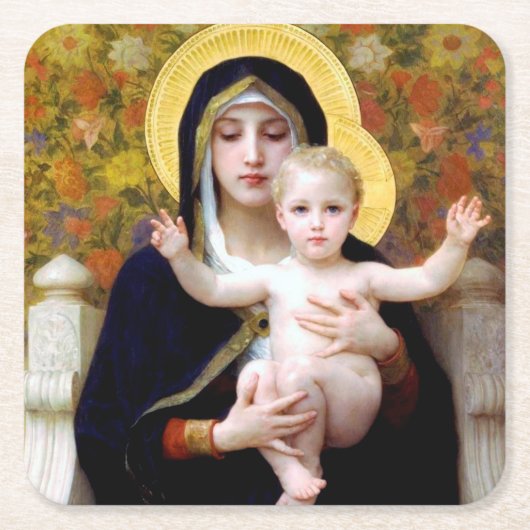 De Maagd van de Lily, Bouguereau Kartonnen Onderzetters (Voorkant)