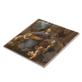 De maagd van de Rocks Tegeltje (Zijkant)