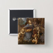 De maagd van de Rocks Vierkante Button 5,1 Cm (Voorkant /achterkant)