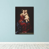 De maagd van de Rosary, c.1650 Canvas Afdruk (Insitu (Houten vloer))