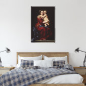 De maagd van de Rosary, c.1650 Canvas Afdruk (Insitu (Slaapkamer))