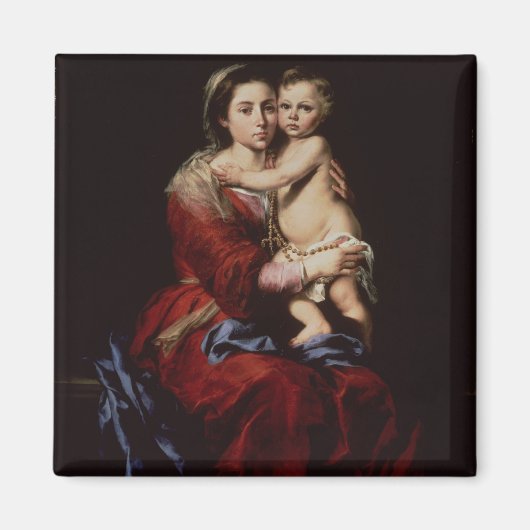 De maagd van de Rosary, c.1650 Magneet (Voorkant)