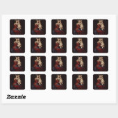 De maagd van de Rosary, c.1650 Vierkante Sticker (Vel)
