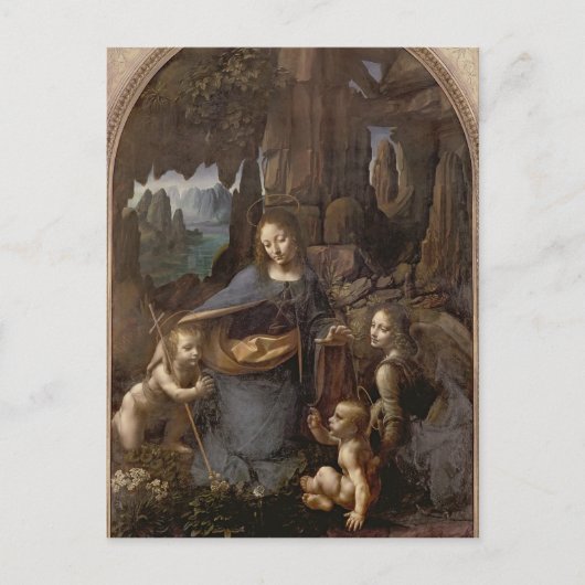 De maagd van de rotsen, ca.1508 briefkaart (Voorkant)