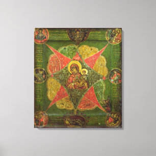 De maagd van de verbrande Struik, van de berg Atho Canvas Afdruk