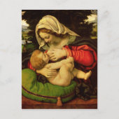 De maagd van het groene kussen, 1507-10 briefkaart (Voorkant)