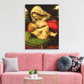 De maagd van het groene kussen, 1507-10 canvas afdruk (Insitu (Woonkamer))