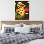 De maagd van het groene kussen, 1507-10 canvas afdruk (Insitu (Slaapkamer))