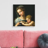 De maagd van het Roos, c.1518 Canvas Afdruk (Insitu (Woonkamer))