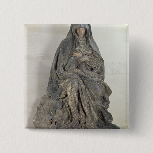 De maagd van Sorrow Vierkante Button 5,1 Cm (Voorkant)