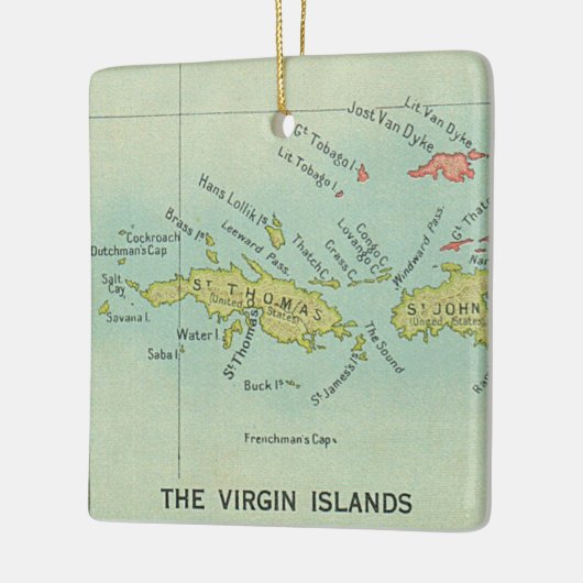 De Maagdeneilanden Keramisch Ornament (Links)