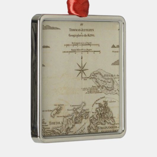 De Maagdeneilanden Metalen Ornament (Rechts)