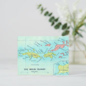 De Maagdeneilanden Vintage Postkaart (Staand voorkant)