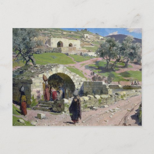 De Maagdenlente in Nazareth, 1882 Briefkaart (Voorkant)