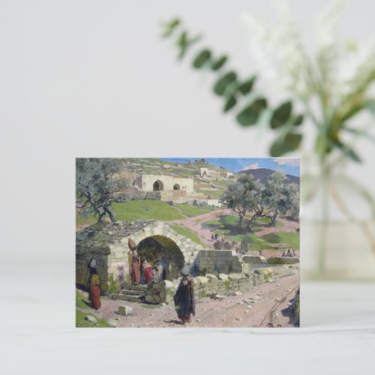 De Maagdenlente in Nazareth, 1882 Briefkaart (Staand voorkant)