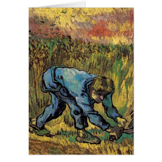 De maaier met sikkel door Vincent van Gogh (Voorkant)