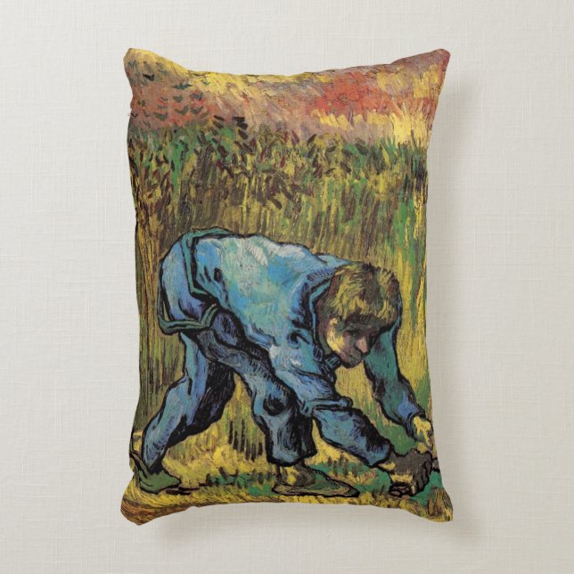 De maaier met sikkel door Vincent van Gogh Accent Kussen (Voorkant(Verticaal))