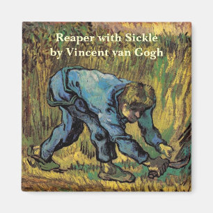 De maaier met sikkel door Vincent van Gogh Magneet