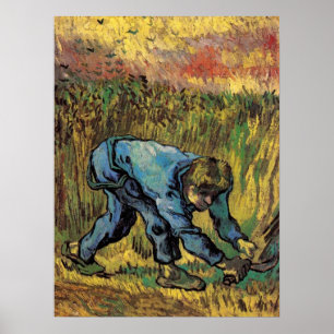 De maaier met sikkel door Vincent van Gogh Poster