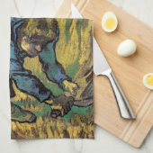De maaier met sikkel van Vincent van Gogh Theedoek (Quarter Fold)
