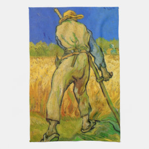 De maaier (naar Millet) door Vincent van Gogh Theedoek