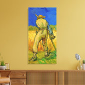 De maaier (naar Millet) van Vincent van Gogh Canvas Afdruk (Insitu (Woonkamer))