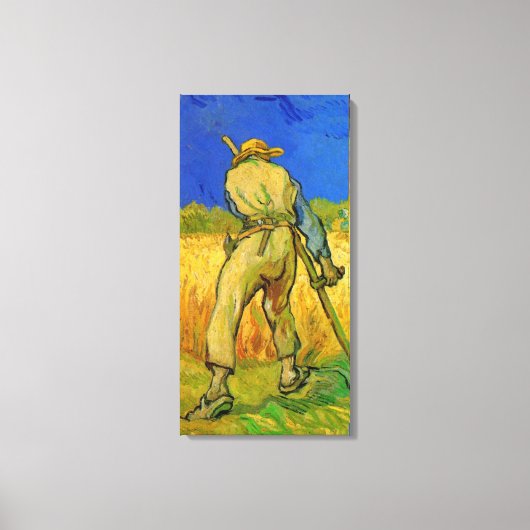 De maaier (naar Millet) van Vincent van Gogh Canvas Afdruk (Voorkant)