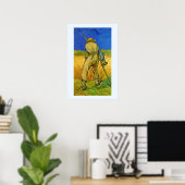 De maaier (naar Millet) van Vincent van Gogh Poster (Thuiskantoor)