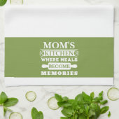 De maaltijden van de blanke groene moeder worden h theedoek (Gevouwen)