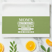 De maaltijden van de blanke groene moeder worden h theedoek