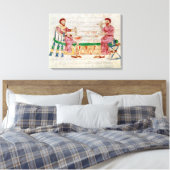 De maaltijden, van de Universo Canvas Afdruk (Insitu (Slaapkamer))