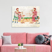 De maaltijden, van de Universo Canvas Afdruk (Insitu (Woonkamer))