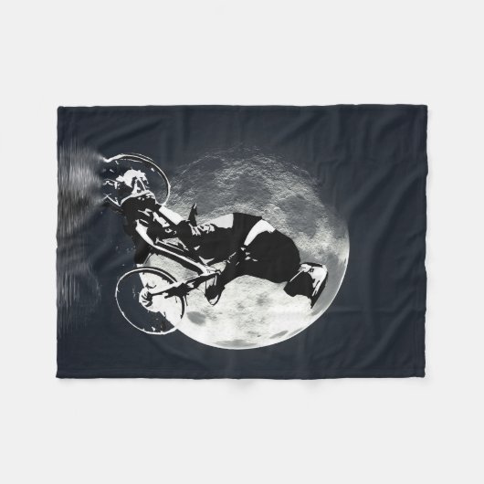 De maan achtervolgen - Mountain Biker Fleece Deken (Voorkant (Horizontaal))